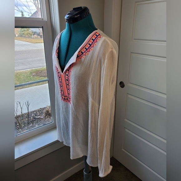 LILLY PULITZER DAHLE TUNIC RESORT WHITE NEON EMBROIDERY BID FRONT WOMEN SMALL - Picture 3 of 14